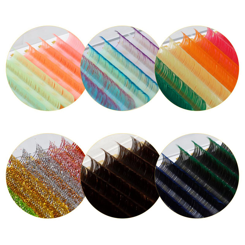 Rəngli kirpik uzantıları